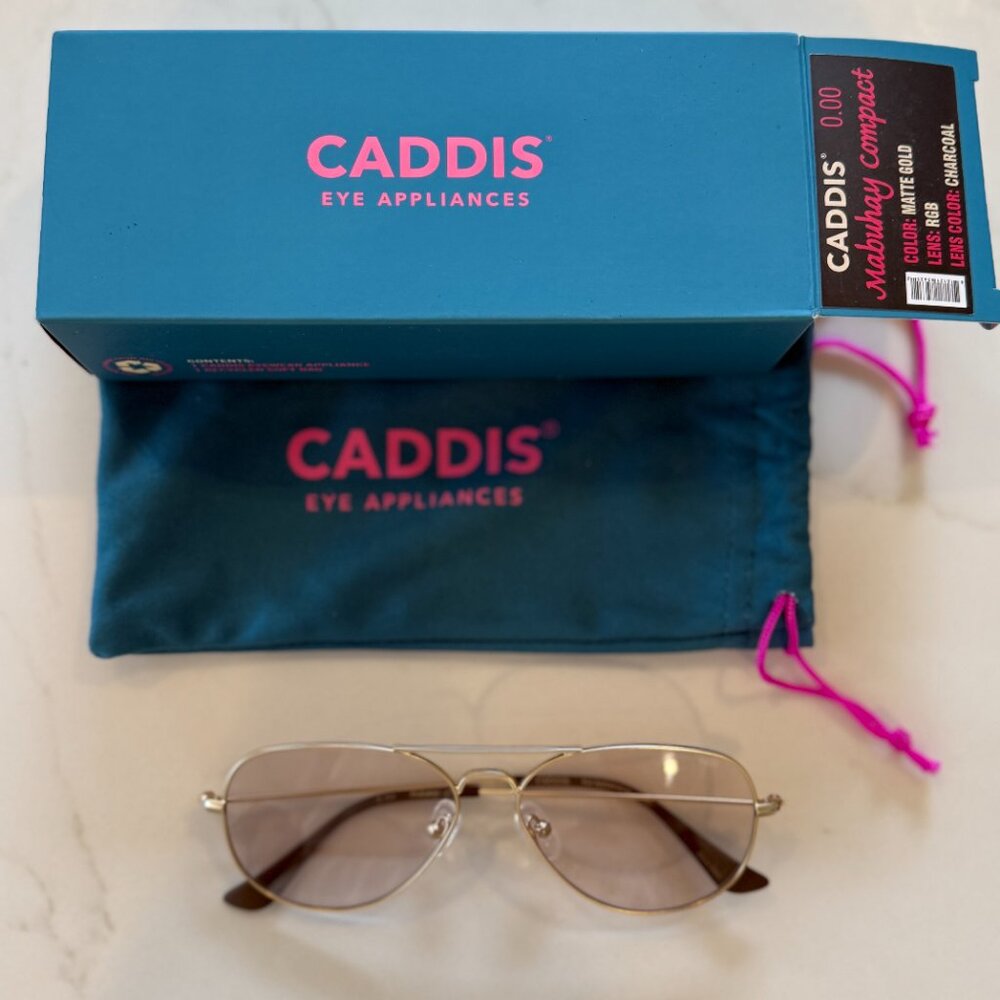 Caddis Gold Aviator Sunglasses - Picture 6 of 6